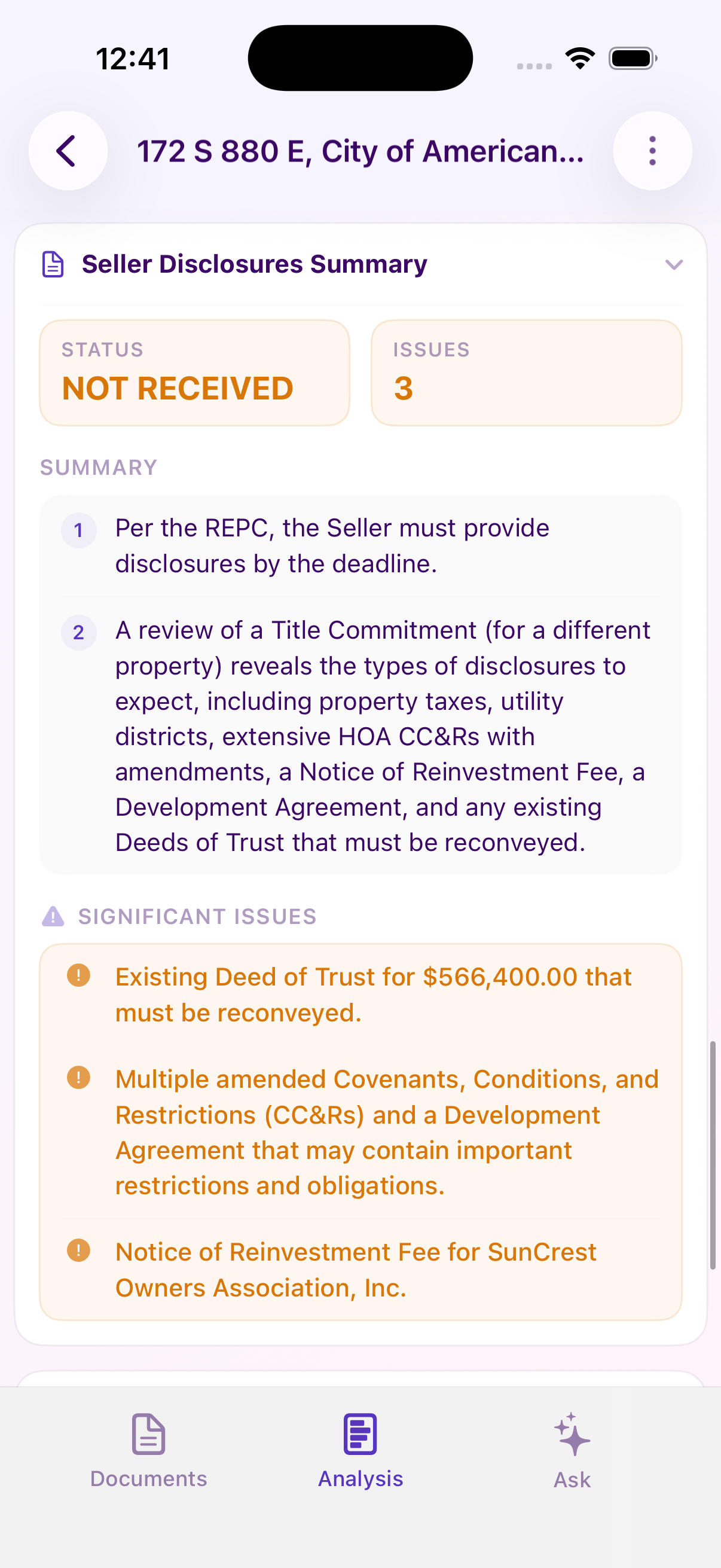 Transaction details screenshot